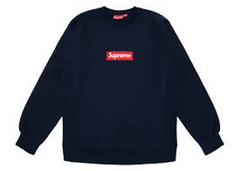 Supreme Box Logo Crewneck (FW15) Navy