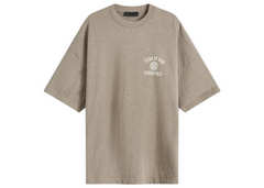 Fear Of God Essentials Jersey Crewneck Crest T-Shirt - Dark Heather Grey (FW24)