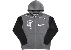 Nike x Syna Solo Swoosh Fleece Zip Hoodie - Grey/Black