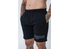 Undrground Black Double Print Cotton Shorts