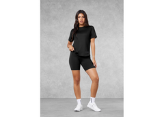 The Giving Movement Regular Fit Curved Hem T-Shirt - Pitch Black