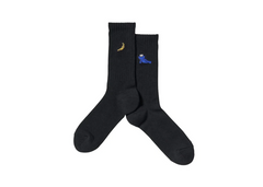 KAWS x Uniqlo Warhol 473504 Socks Black (Black With Bannana and Blue Bear)