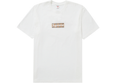 Supreme Burberry Box Logo Tee White