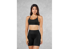 The Giving Movement Strappy Sports Bra - Pitch Black