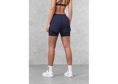 The Giving Movement 3.5 inch Double Layer Biker Shorts - Navy