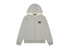Denim Tears Pan American Flag 1619 Zipped Hoodie - Grey