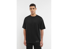 The Giving Movement Oversized Tonal Back Print T- Shirt - Pitch Black