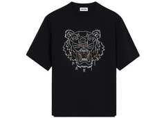 Kenzo Oversized Embroidered Tiger T-Shirt - Black/Brown