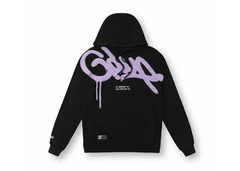 Geedup Co Handstyle Hoodie - Black/Lavender