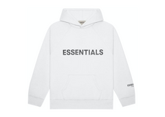 Fear Of God Essentials Applique Logo Hoodie - White (FW20)