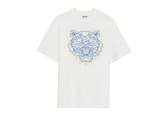 Kenzo Embroidered Tiger T-Shirt - White/Blue
