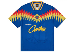 Corteiz Club RTW Football Jersey - Blue/Yellow/Red