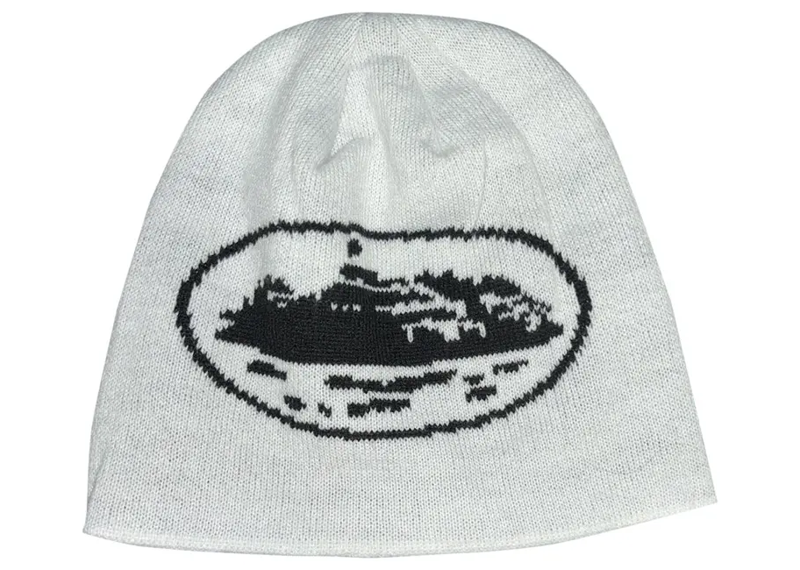 Corteiz Alcatraz Skully Beanie - White – The Good Kid