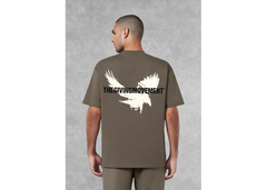 The Giving Movement Men Falcon Print T-Shirt - Truffle