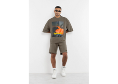 The Giving Movement Super Oversized Sand Dunes T-Shirt - Truffle