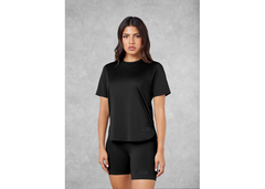 The Giving Movement Regular Fit Curved Hem T-Shirt - Pitch Black