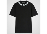 Palm Angels Neck Logo T-Shirt - Black
