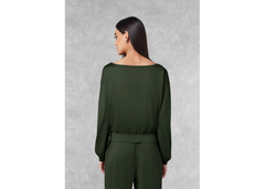 The Giving Movement Oversized Boat Neck Top - Khaki