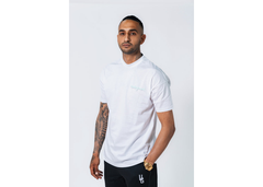 Undrground White/Blue Leather Patch Tee