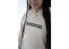 Undrground Moving In Silence Collection Kids Hoodie - Tan/Black