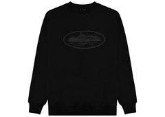 Corteiz OG Alcatraz Logo Crewneck - Triple Black