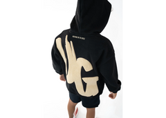 Undrground Moving In Silence Collection Kids Hoodie - Black/Tan