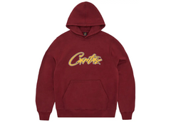 Corteiz Satin Applique Allstarz Hoodie - Maroon