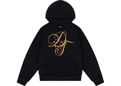Denim Tears DT Metallic Gold Script Hoodie - Black