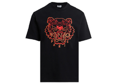 Kenzo Embroidered Tiger T-Shirt - Black/Red