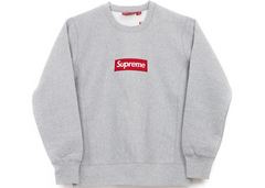 Supreme Box Logo Crewneck (FW15) Heather Grey