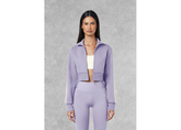 The Giving Movement Regular Fit Striped Cropped Jacket - Digital Lavender