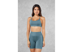 The Giving Movement Strappy Sports Bra - Elemental Blue