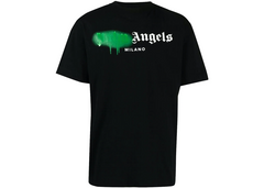 Palm Angels Milano Sprayed Logo T-Shirt - Black/Green (SS21)