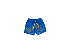 Syna World Logo Shorts - Cobalt Blue/Yellow