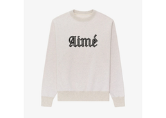 Aime Leon Dore Houndstooth Applique Crewneck - Oatmeal