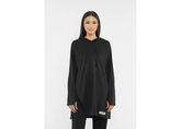 The Giving Movement Oversized Modest Top - Pitch Black