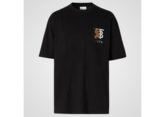 Burberry Hesford TB Monogram Embroidery T-Shirt - Black