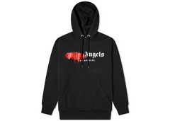 Palm Angels Tokyo Sprayed Logo Hoodie - Black/Red