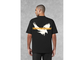 The Giving Movement Men Falcon Print T-Shirt - Pitch Black