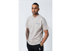 Undrground Taupe/Blk Leather Patch Tee