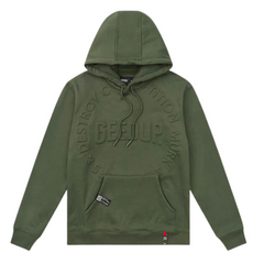 Geedup Co O/S Emblem Emboss Hoodie - Military Green