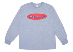 Supreme Ripple Long Sleeve T-Shirt - Heather Grey (SS18)