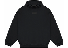 Fear of God Essentials Chest Logo Hoodie - Jet Black (SS24)