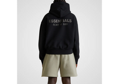 Fear of God Essentials Classic Fleece Hoodie - Jet Black (SS25)