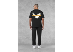 The Giving Movement Men Falcon Print T-Shirt - Pitch Black