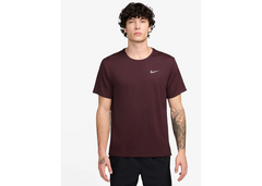 Nike Miler Dri-Fit T Shirt Burgundy Crush