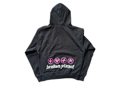 Broken Planet Hearts Are Made To Be Broken Hoodie - Washed Black