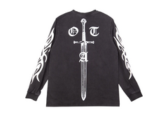 On The Arm Studded Biker L/S Tee Black