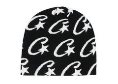 Corteiz Cstarz Monogram Beanie - Black/White