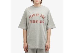 Fear Of God Essentials Jersey Crewneck T-Shirt - Dark Heather/Maroon (FW24)